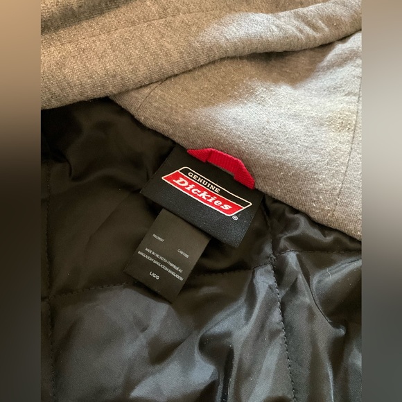 Dickies Lined Hooded Zip Snap Jacket - Tan / Gray - Men’s L - Picture 8 of 8